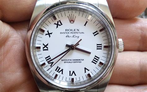 rolex air king vintage roman numerals|rolex air king price list.